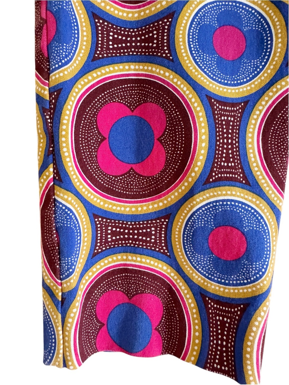 ANTHROPOLOGIE The Essential Slim Cropped Trouser in Geometric Poppy Print - Picture 5 of 15